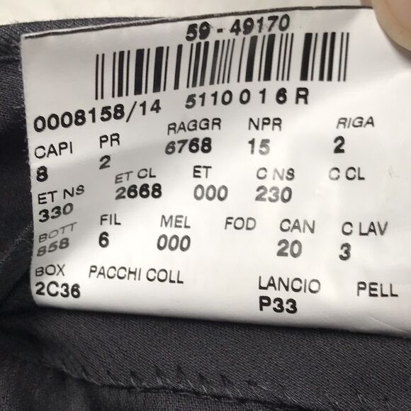 CORNELIANI Forro Pants Men Black 54(36x32) 100% Pure Virgin Wool Cuffed Dress - Picture 14 of 15